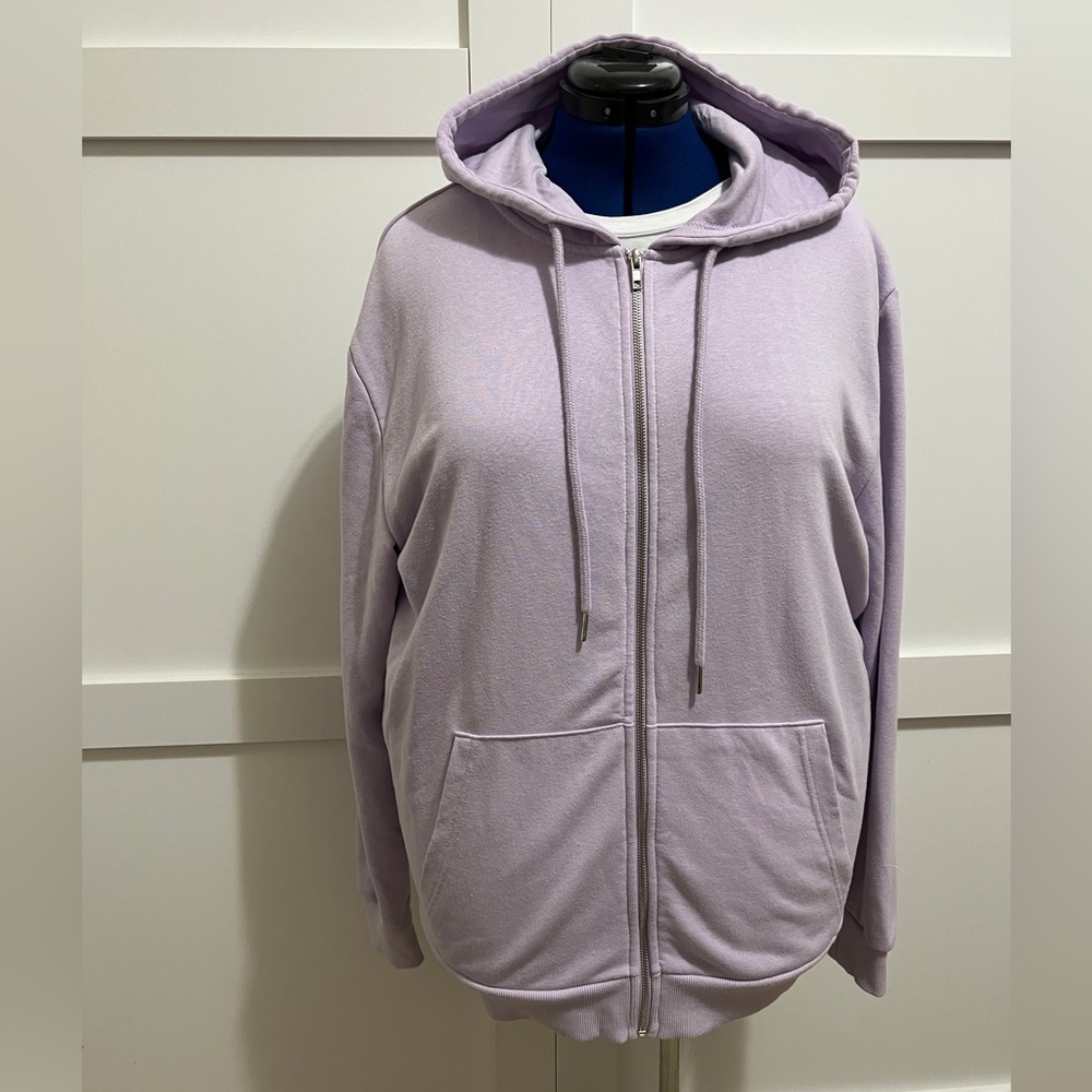 Forever 21 lavender mens and for women zippered hoodie.
